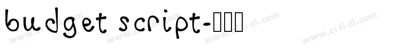 budget script字体转换